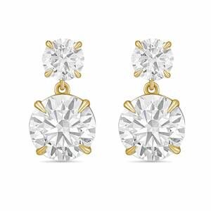 NEW DIANA M JEWELS women's round lab-grown diamond stud earrings (8.00 ct tcw) -